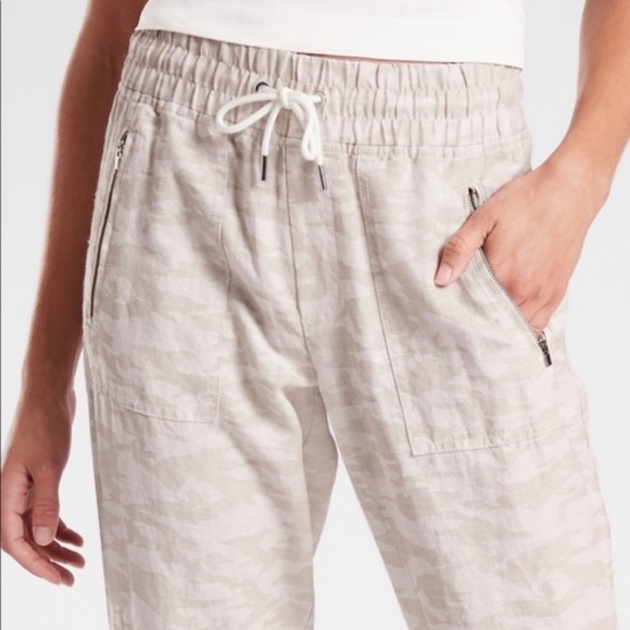 ATHLETA Neutral Camo Cabo Linen Joggers - sz 18 - Picture 3 of 14